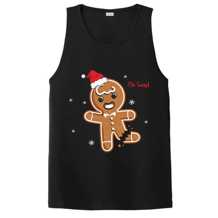 Gingerbread Man Oh Snap Christmas Cookie Costume Baking Team Performance Tank