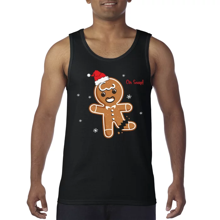 Gingerbread Man Oh Snap Christmas Cookie Costume Baking Team Tank Top