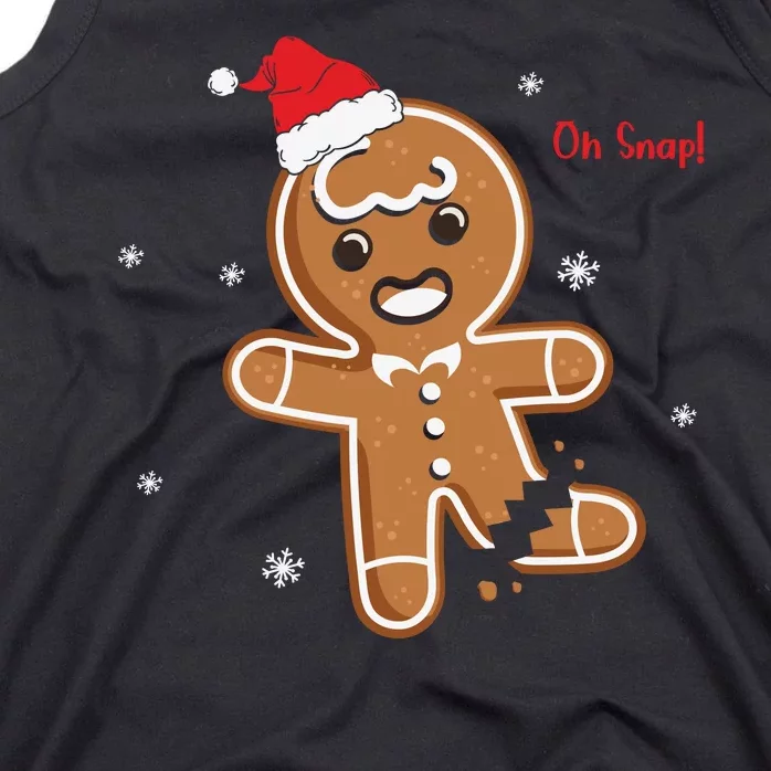 Gingerbread Man Oh Snap Christmas Cookie Costume Baking Team Tank Top