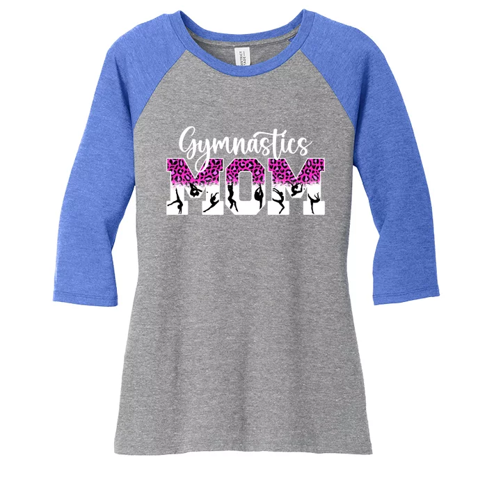 Gymnastics Mom Of A Gymnast Mama Cute Gymnastics Mother Funny Gift Women's Tri-Blend 3/4-Sleeve Raglan Shirt