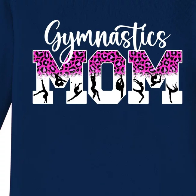 Gymnastics Mom Of A Gymnast Mama Cute Gymnastics Mother Funny Gift Baby Long Sleeve Bodysuit