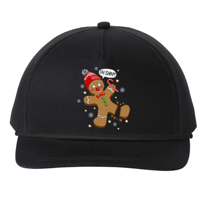 Gingerbread Man Oh Snap Christmas Snapback Five-Panel Rope Hat