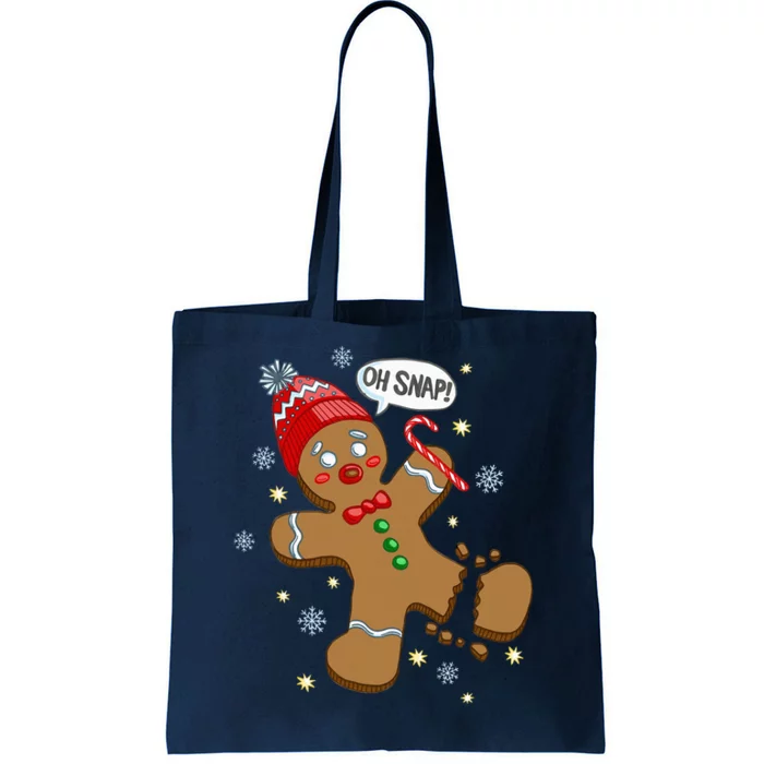 Gingerbread Man Oh Snap Christmas Tote Bag