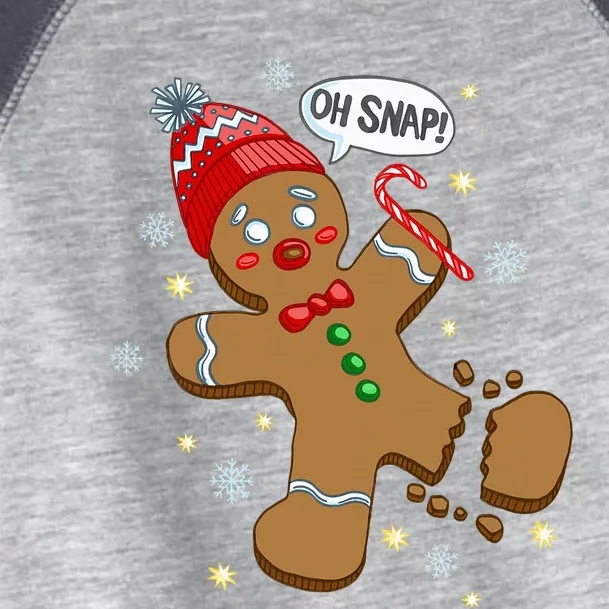 Gingerbread Man Oh Snap Christmas Toddler Fine Jersey T-Shirt