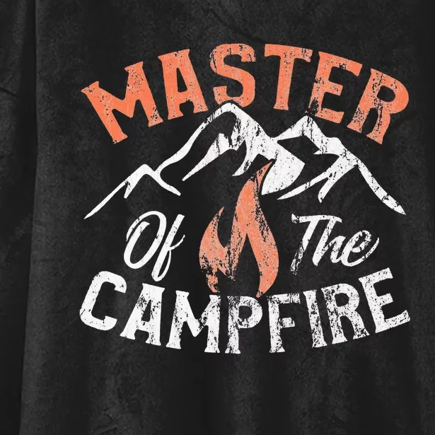 Gifts Master of Campfire Funny Outdoor Camping Hooded Wearable Blanket