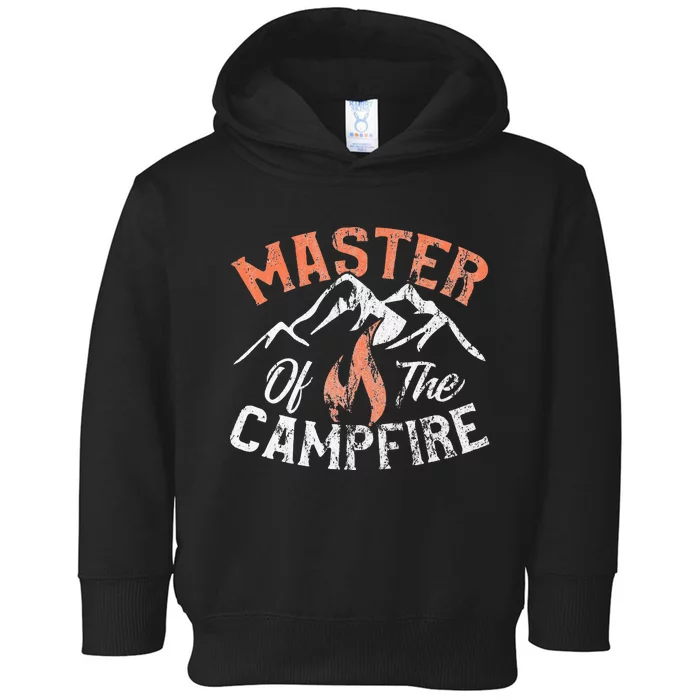 Gifts Master of Campfire Funny Outdoor Camping Toddler Hoodie