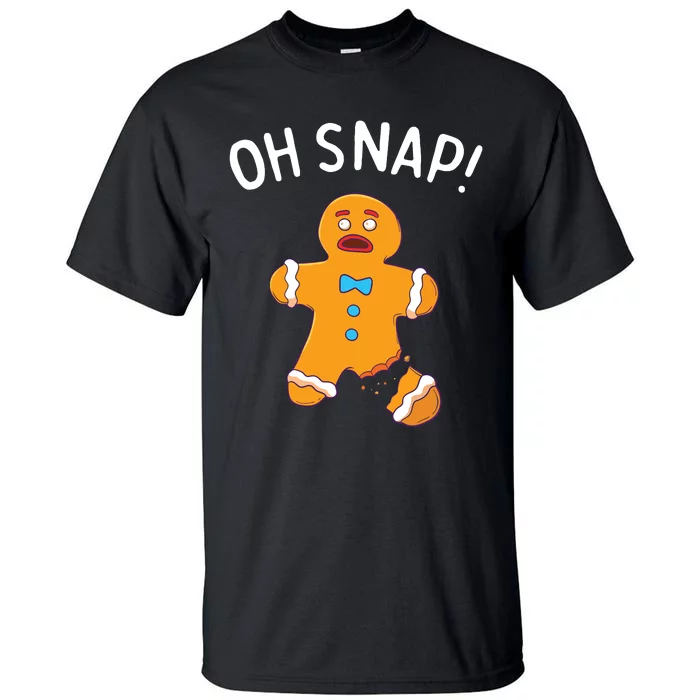 Gingerbread Man Oh Snap Christmas Funny Cookie Baking Gift Short Sleeve Tall T-Shirt