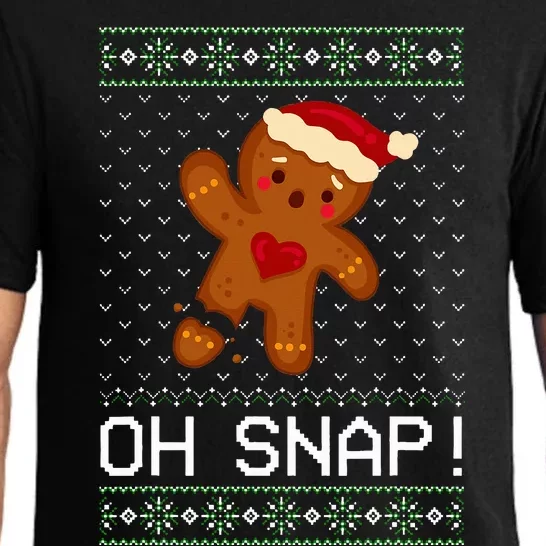 Gingerbread Man Oh Snap Christmas Cookie Pajama Set