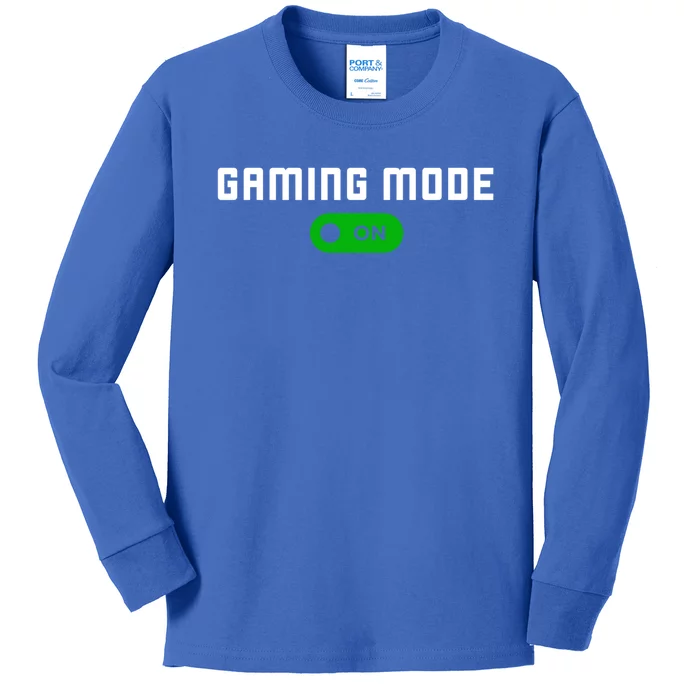 Gaming Mode On Gamer Gaming Gift Kids Long Sleeve Shirt