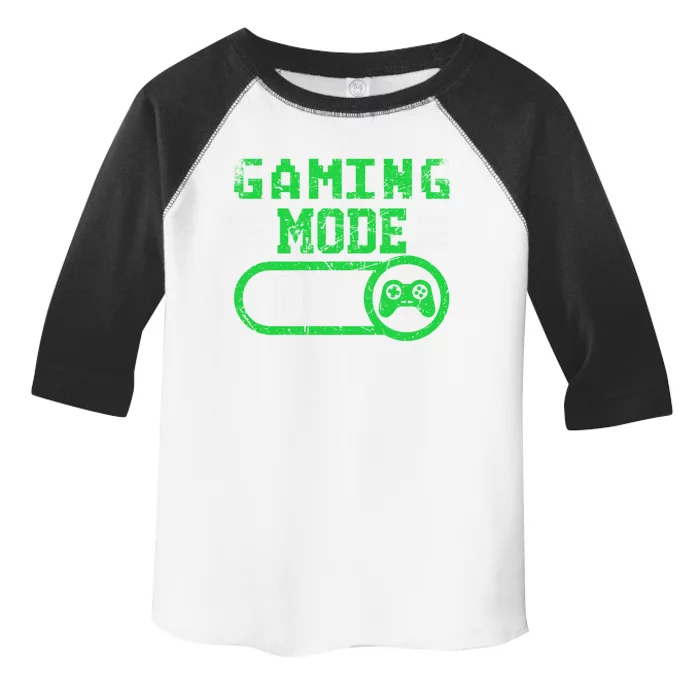 Gaming Mode On Distressed Video Game Controller Gamer Great Gift Toddler Fine Jersey T-Shirt