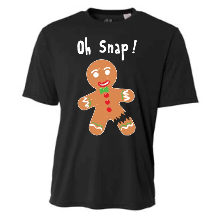 Gingerbread Man Oh Snap Christmas Cookie Costume Baking Team Short Sleeve Cooling Performance Crew T-Shirt