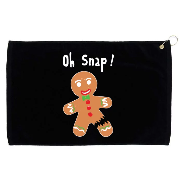 Gingerbread Man Oh Snap Christmas Cookie Costume Baking Team Short Sleeve Grommeted Golf Towel