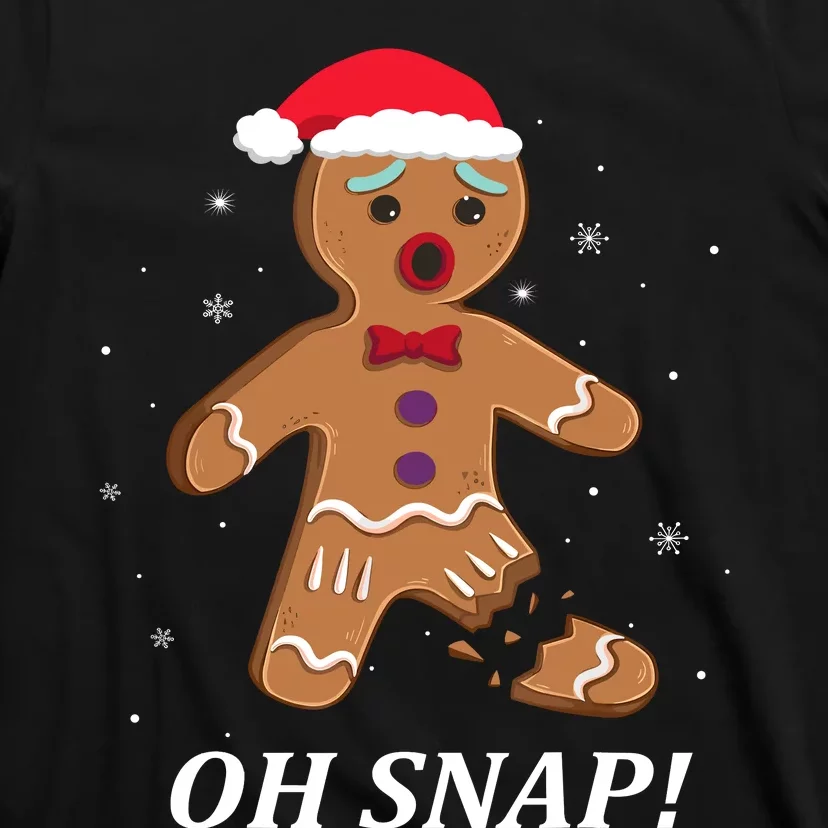 Gingerbread Man Oh Snap Christmas Cookie Costume Baking Team T-Shirt