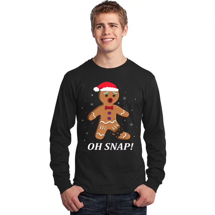 Gingerbread Man Oh Snap Christmas Cookie Costume Baking Team Tall Long Sleeve T-Shirt