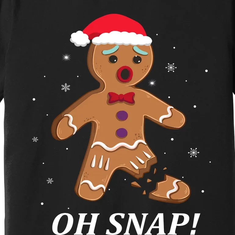 Gingerbread Man Oh Snap Christmas Cookie Costume Baking Team Premium T-Shirt