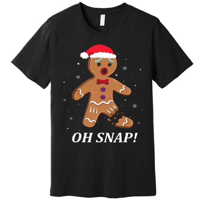 Gingerbread Man Oh Snap Christmas Cookie Costume Baking Team Premium T-Shirt