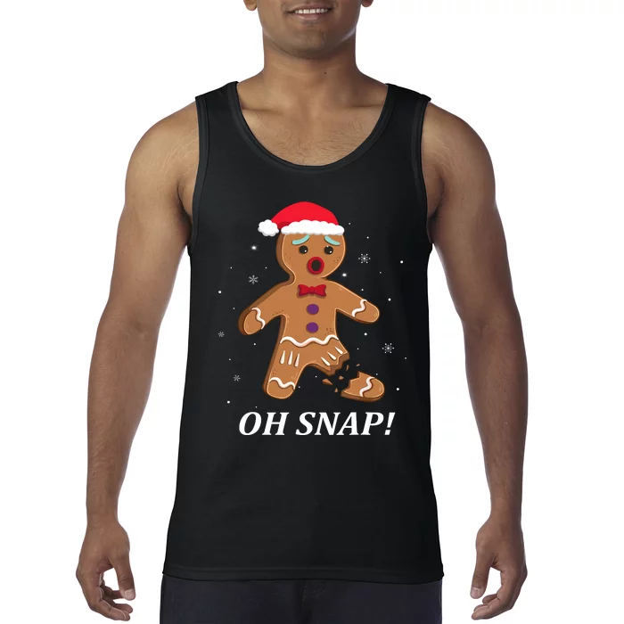 Gingerbread Man Oh Snap Christmas Cookie Costume Baking Team Tank Top