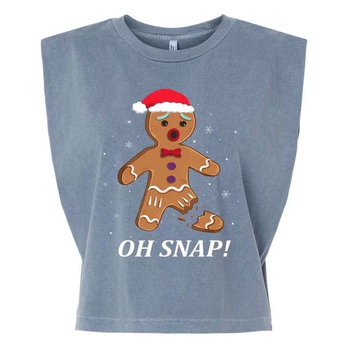 Gingerbread Man Oh Snap Christmas Cookie Costume Baking Team Garment-Dyed Women's Muscle Tee