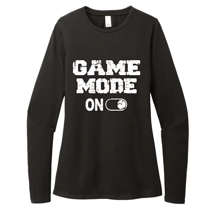 Game Mode On Video Games Player Quote Fun Outfit Cool Gift Womens CVC Long Sleeve Shirt