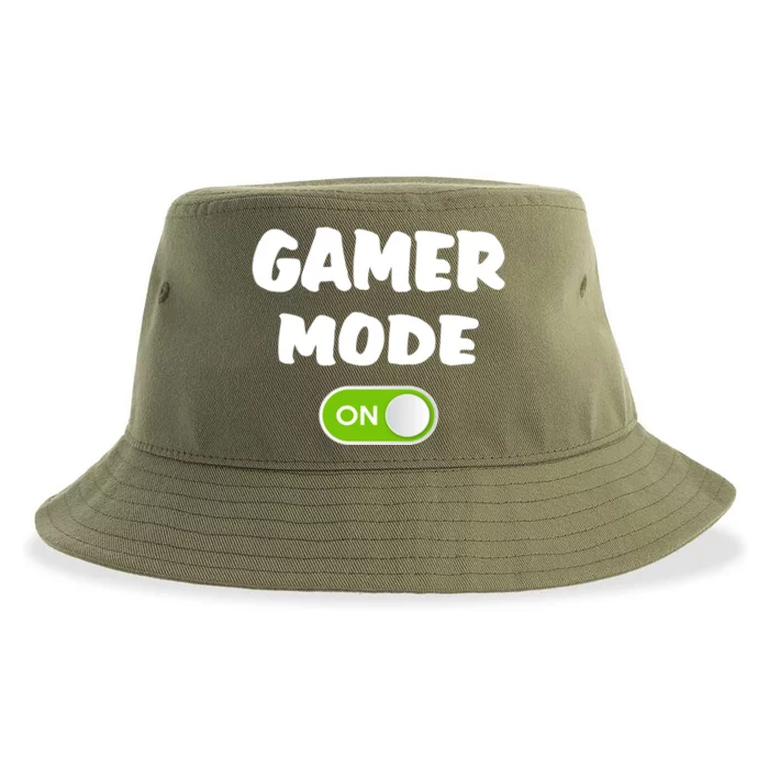 Game Mode On Cool Gaming Gift Meaningful Gift Sustainable Bucket Hat