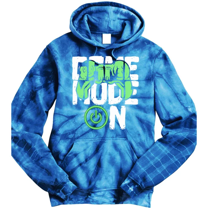 Game Mode On Cool Gritty Style Video Gamer Novelty Gift Cool Gift Tie Dye Hoodie