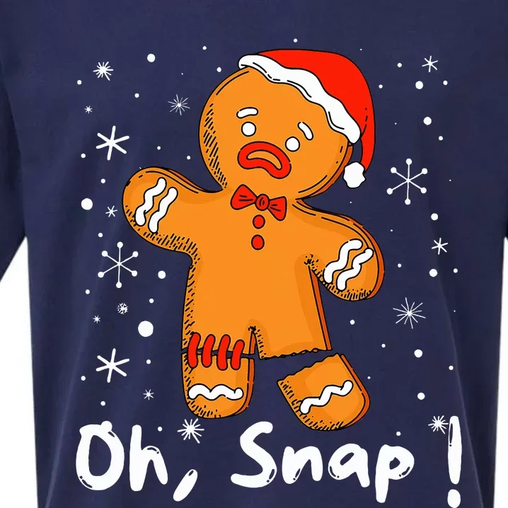 Gingerbread Man Oh Snap Christmas Cookie Costume Baking Team Sueded Cloud Jersey T-Shirt