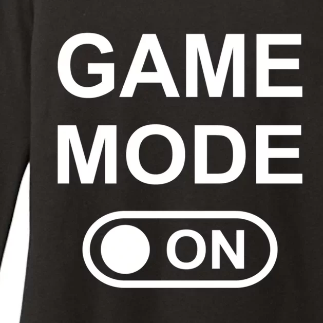 Game Mode On Funny Gaming Cool Gamer Simple Gift Womens CVC Long Sleeve Shirt