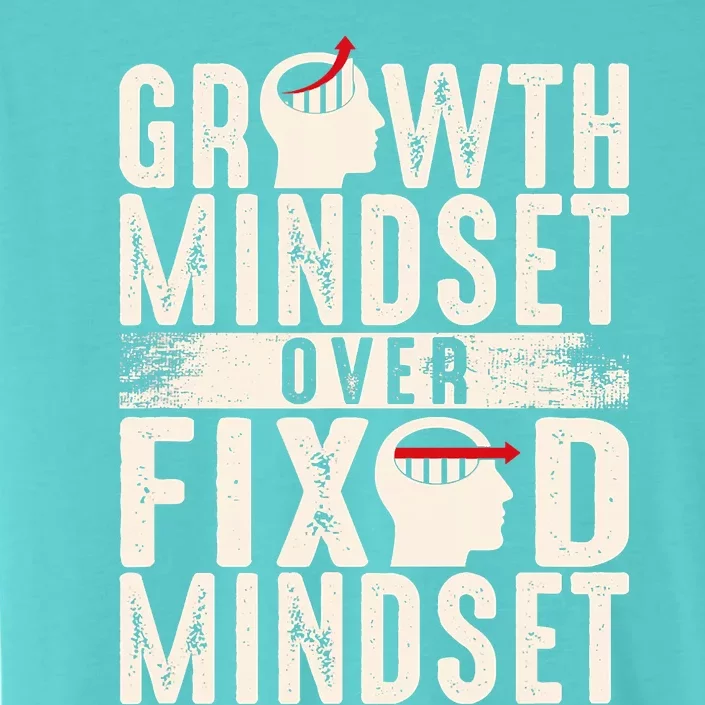 Growth Mindset Over Fixed Mindset Gift Idea ChromaSoft Performance T-Shirt