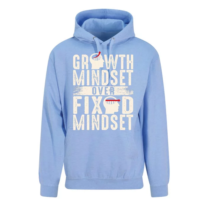 Growth Mindset Over Fixed Mindset Gift Idea Unisex Surf Hoodie