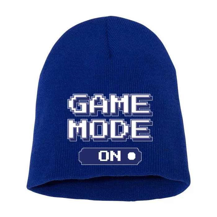 Game Mode On Video Games Novelty Gaming Funny Gamer Gift Short Acrylic Beanie