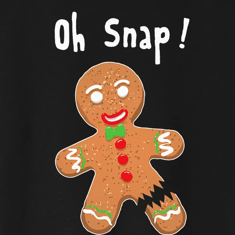 Gingerbread Man Oh Snap Christmas Cookie Costume Baking Team Women's Crop Top Tee