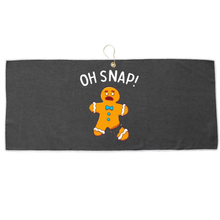 Gingerbread Man Oh Snap Christmas Funny Cookie Baking Gift Large Microfiber Waffle Golf Towel