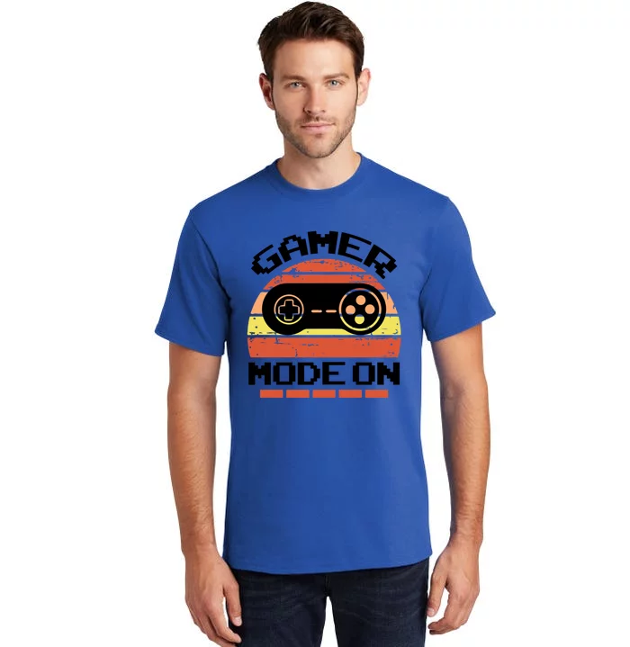 Gamer Mode On Level Up Gaming Culture Merch Video Games Cute Gift Tall T-Shirt