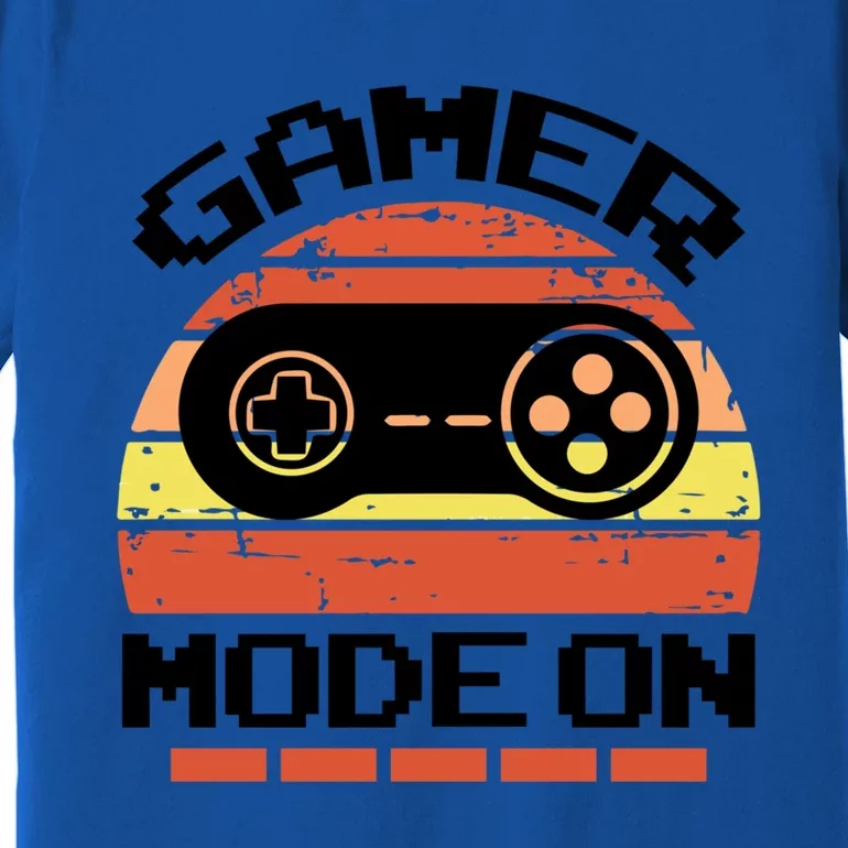 Gamer Mode On Level Up Gaming Culture Merch Video Games Cute Gift Premium T-Shirt