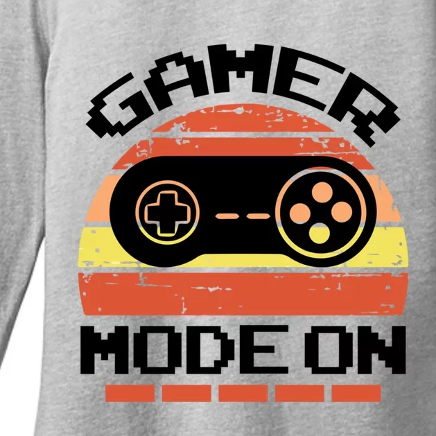 Gamer Mode On Level Up Gaming Culture Merch Video Games Cute Gift Womens CVC Long Sleeve Shirt