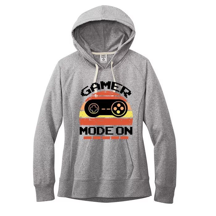 Gamer Mode On Level Up Gaming Culture Merch Video Games Cute Gift Women's Fleece Hoodie