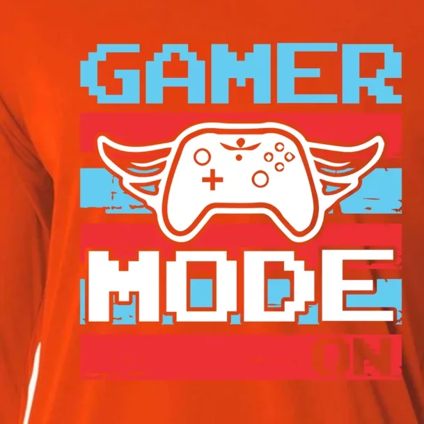 Gamer Mode On Gamer Gamer Video Player Computer Player Meaningful Gift Cooling Performance Long Sleeve Crew