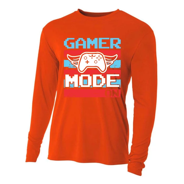 Gamer Mode On Gamer Gamer Video Player Computer Player Meaningful Gift Cooling Performance Long Sleeve Crew