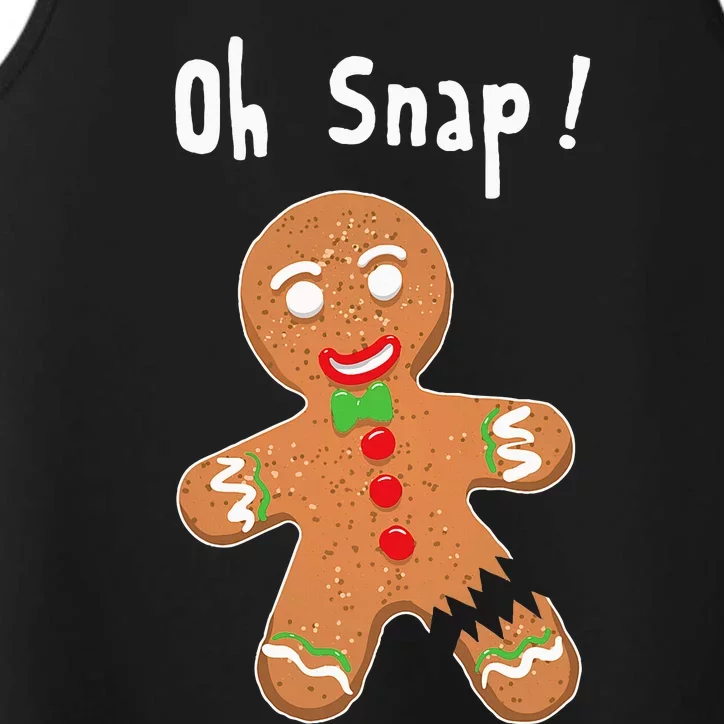 Gingerbread Man Oh Snap Christmas Cookie Costume Baking Team Performance Tank