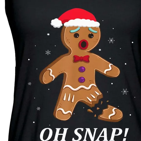 Gingerbread Man Oh Snap Christmas Cookie Costume Baking Team Ladies Essential Flowy Tank