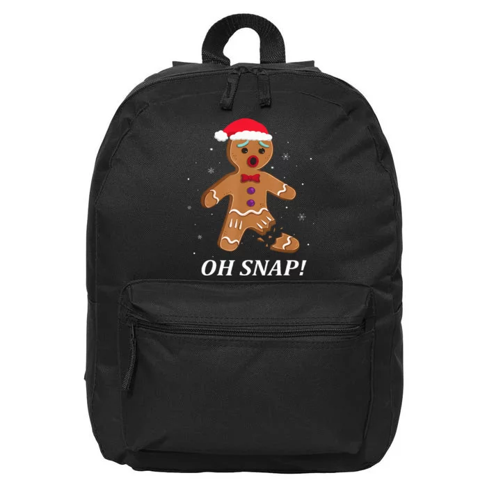 Gingerbread Man Oh Snap Christmas Cookie Costume Baking Team 16 in Basic Backpack