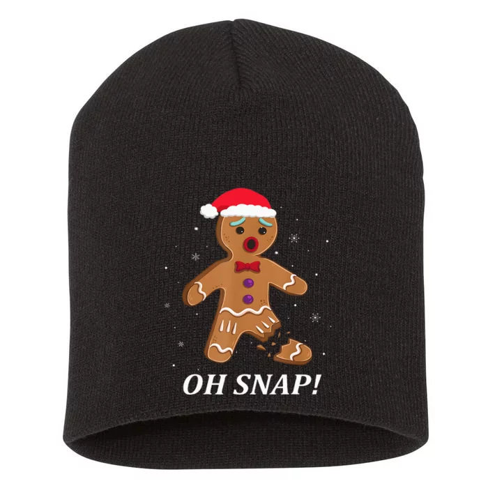 Gingerbread Man Oh Snap Christmas Cookie Costume Baking Team Short Acrylic Beanie