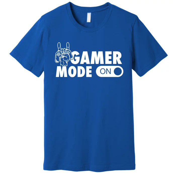 Gamer Mode On Cool Gamer Christmas Gift Cool Gift Premium T-Shirt