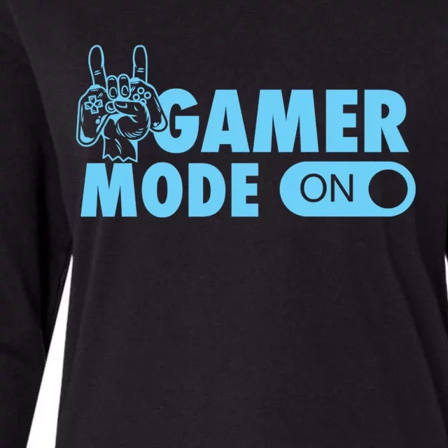 Gamer Mode On Cool Gamer Christmas Gift Womens Cotton Relaxed Long Sleeve T-Shirt