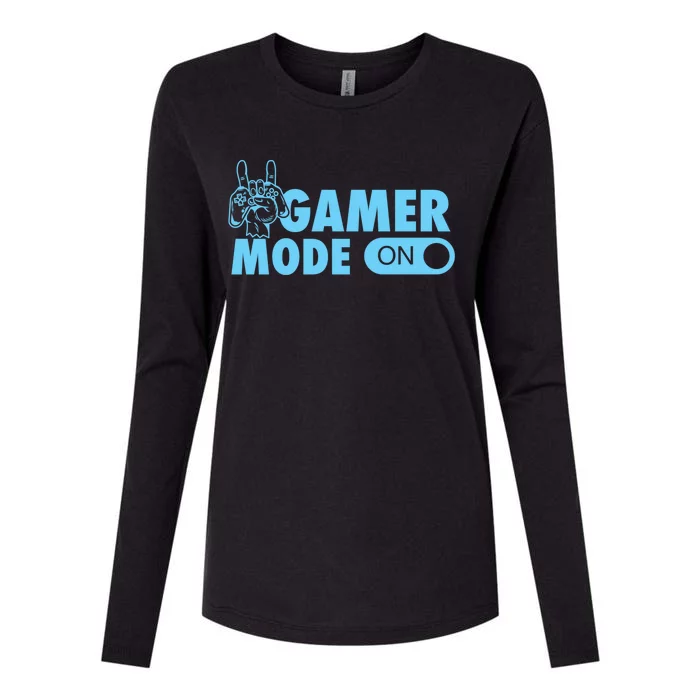 Gamer Mode On Cool Gamer Christmas Gift Womens Cotton Relaxed Long Sleeve T-Shirt