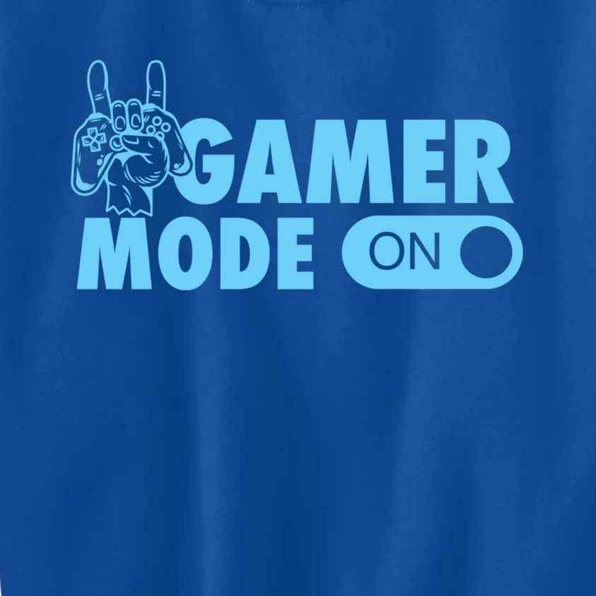 Gamer Mode On Cool Gamer Christmas Gift Kids Sweatshirt