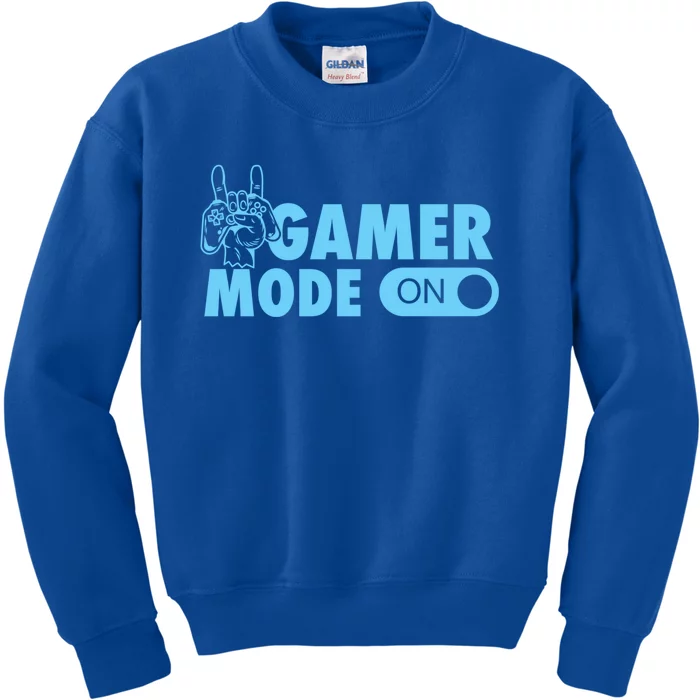 Gamer Mode On Cool Gamer Christmas Gift Kids Sweatshirt