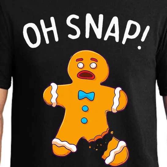 Gingerbread Man Oh Snap Christmas Funny Cookie Baking Gift Short Sleeve Pajama Set