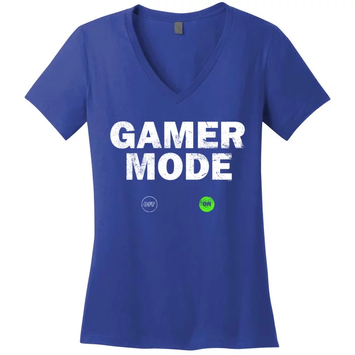 Gamer Mode On Fandom Video Games Cute Gift Women's V-Neck T-Shirt