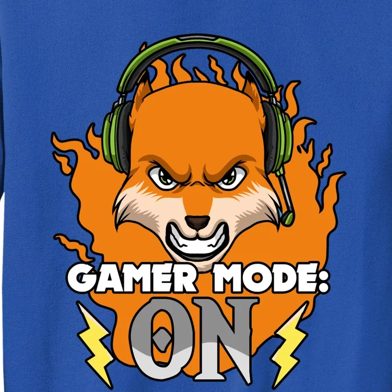 Gamer Mode On Funny Video Gamer Console Gaming Humor Funny Gift Tall Sweatshirt